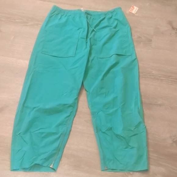 Free people lucky charm green windbreaker pants size large - Picture 1 of 7